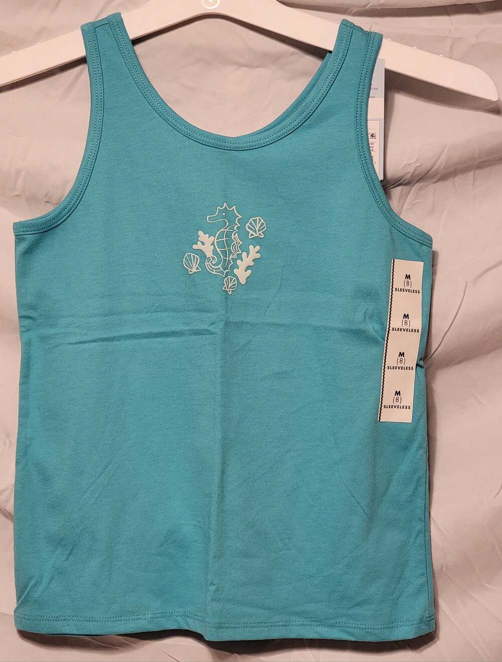 Cat & Jack Turquoise SeahorseTank Size M(8)